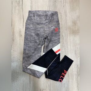 Peloton Women’s Gray and Navy Leggings Wear It With Heart WITH